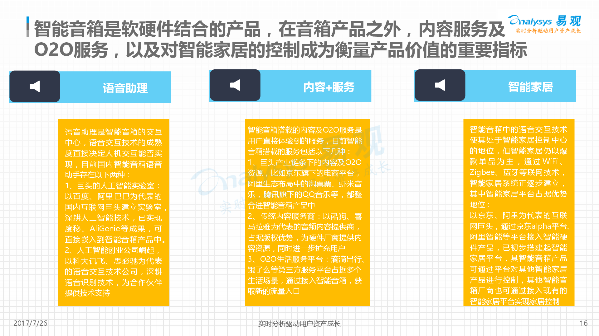 易观:中国智能音箱产业发展分析2017-新音乐产业观察